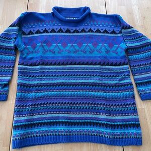 Vintage 80’s Colorful Womens Sweater Medium Segrets